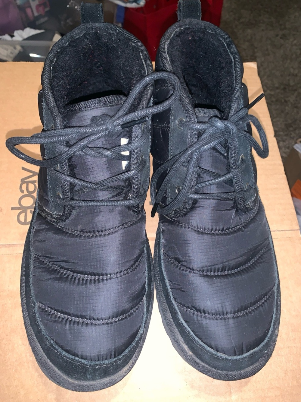 UGG Black Quilted Lace-Up Men's Boots